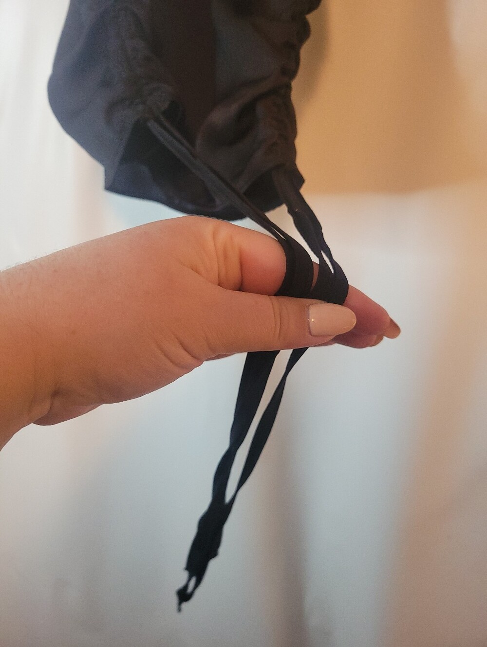 Zara Black Drawstring Adjustable Ruched Sides Cami Top - Picture 5 of 11